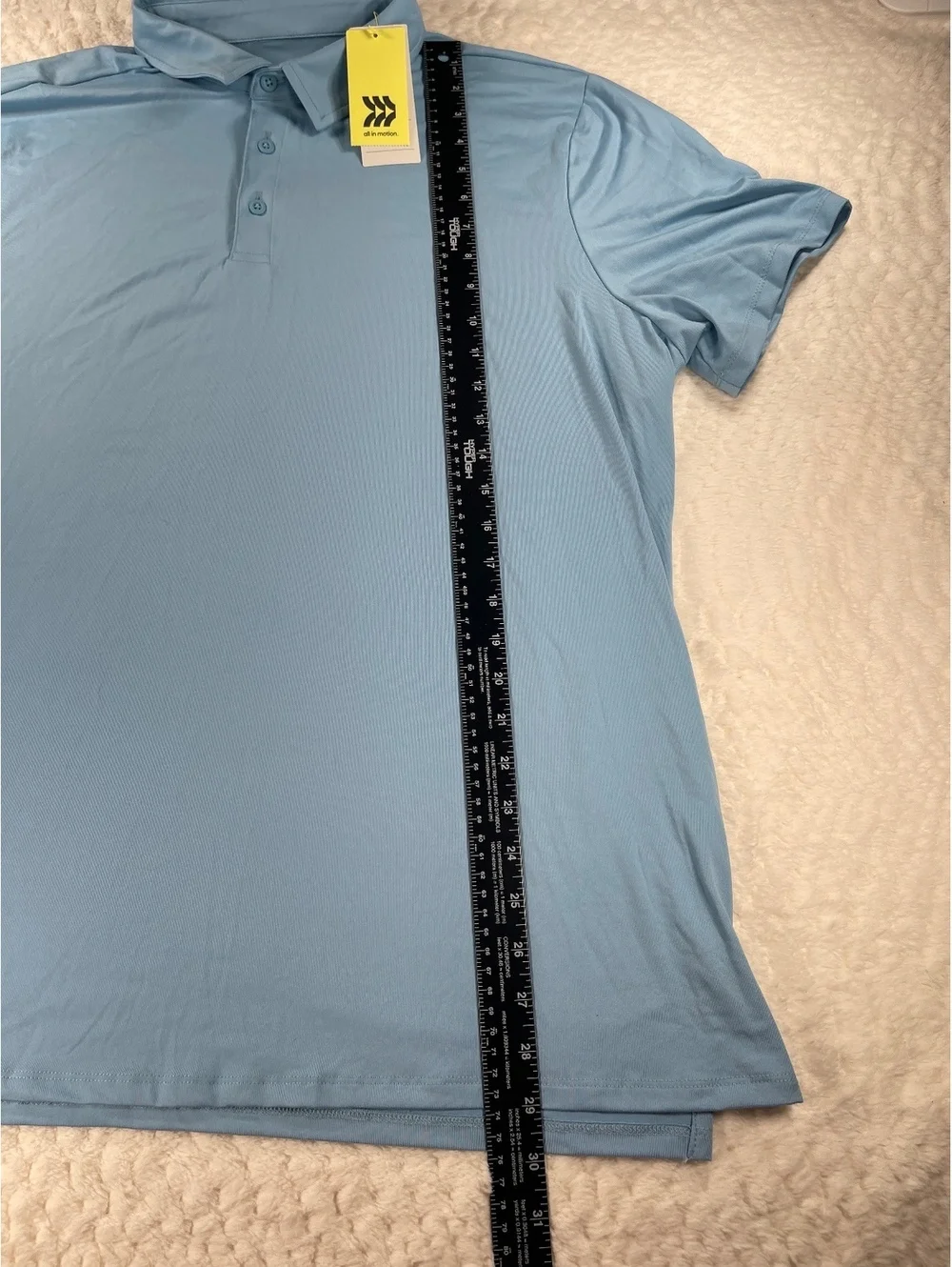 All in Motion XL Light Blue Jersey Polo Shirt